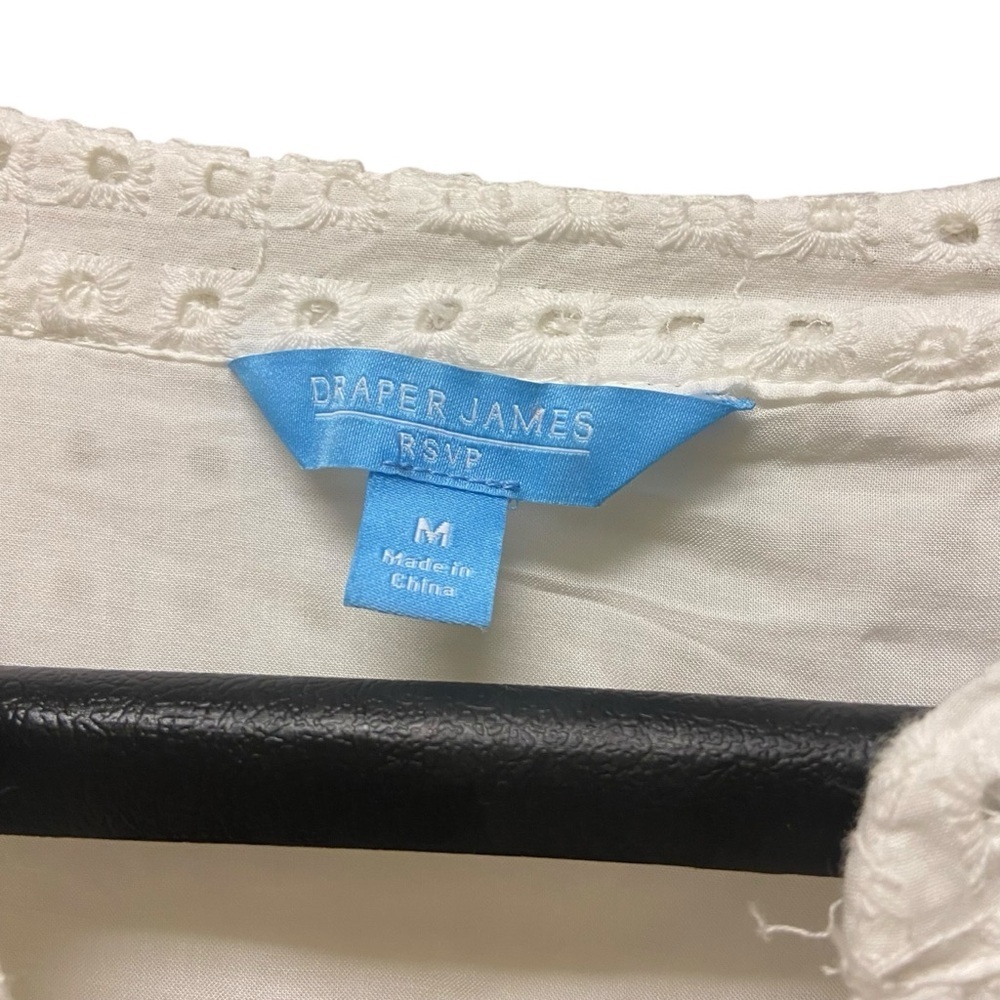 Draper James White Eyelet Tie-Waist Mini Dress - Picture 5 of 12